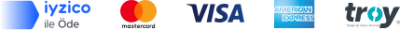 Visa, Mastercard, Troy — iyzico ile güvenli ödeme